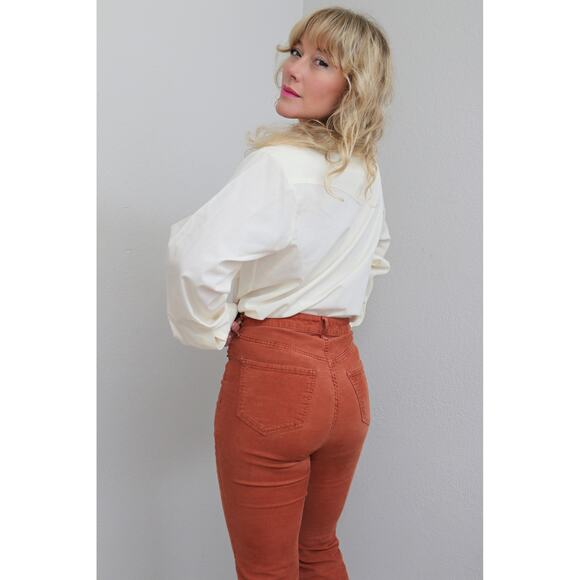 1970's Vintage Western Cream Pearl Snap Shirt ~ Women's MD LG ~ Men's SM MD 70's - Picture 7 of 8